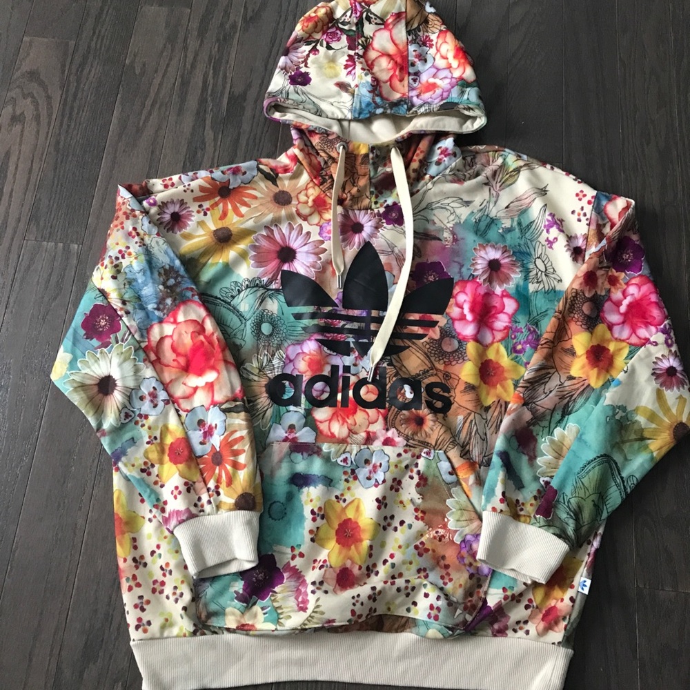 Ladies’ Adidas Originals Floral Print Hoodie